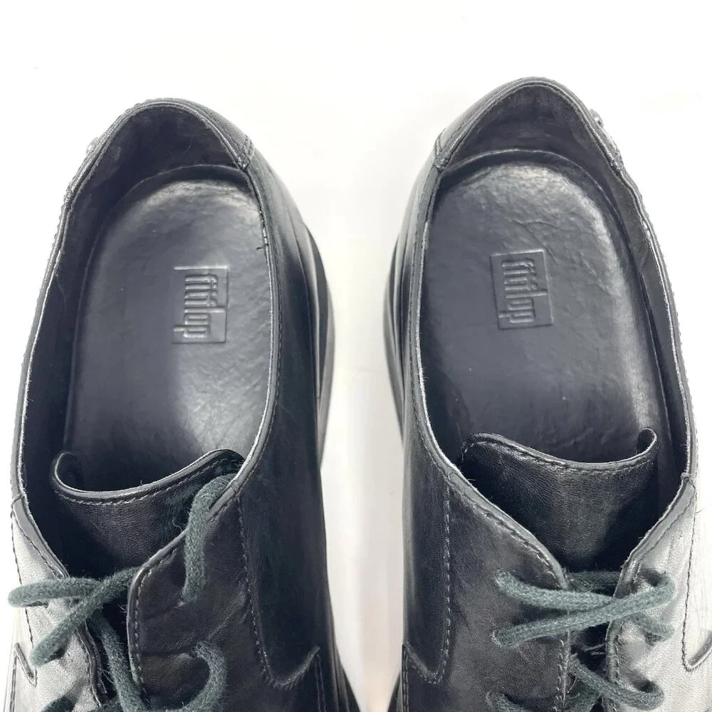 Rockport Felson Men's Shoes K70890 Black Leather Apron‎ Toe Oxford Dress 11